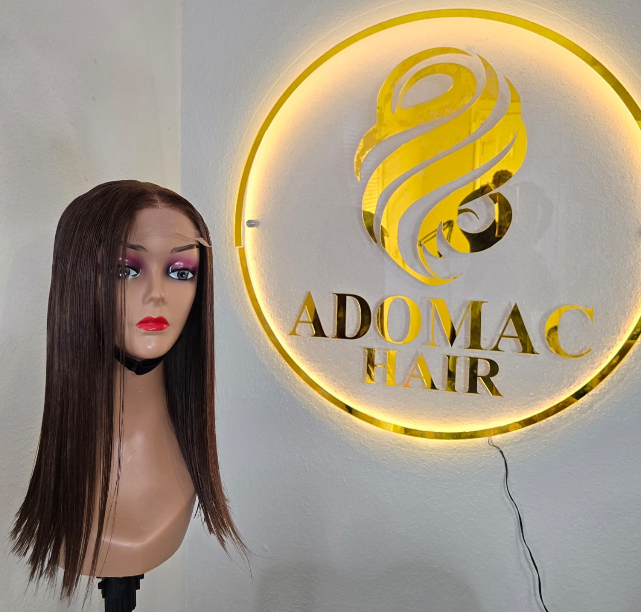 14 5by5 SDD Vietnamese Bone Straight Human Hair Honey Brown Glueless Wig - Affordable Luxury for Ladies - Image 2