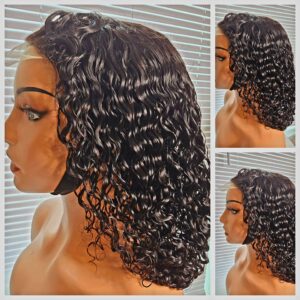 14" 5by5 PIXIE CURLS Human Hair Natural colour Glueless wig - Affordable Luxury for Ladies