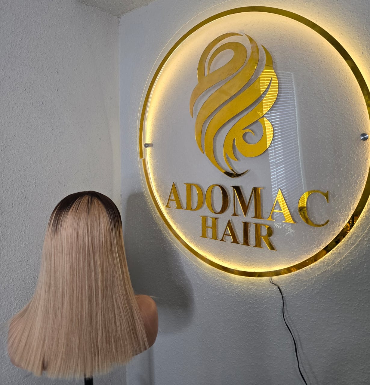 14" 5by5 SDD Vietnamese Bone Straight Human Hair Blonde Tone Colour Glueless wig - Affordable Luxury for Ladies - Image 2