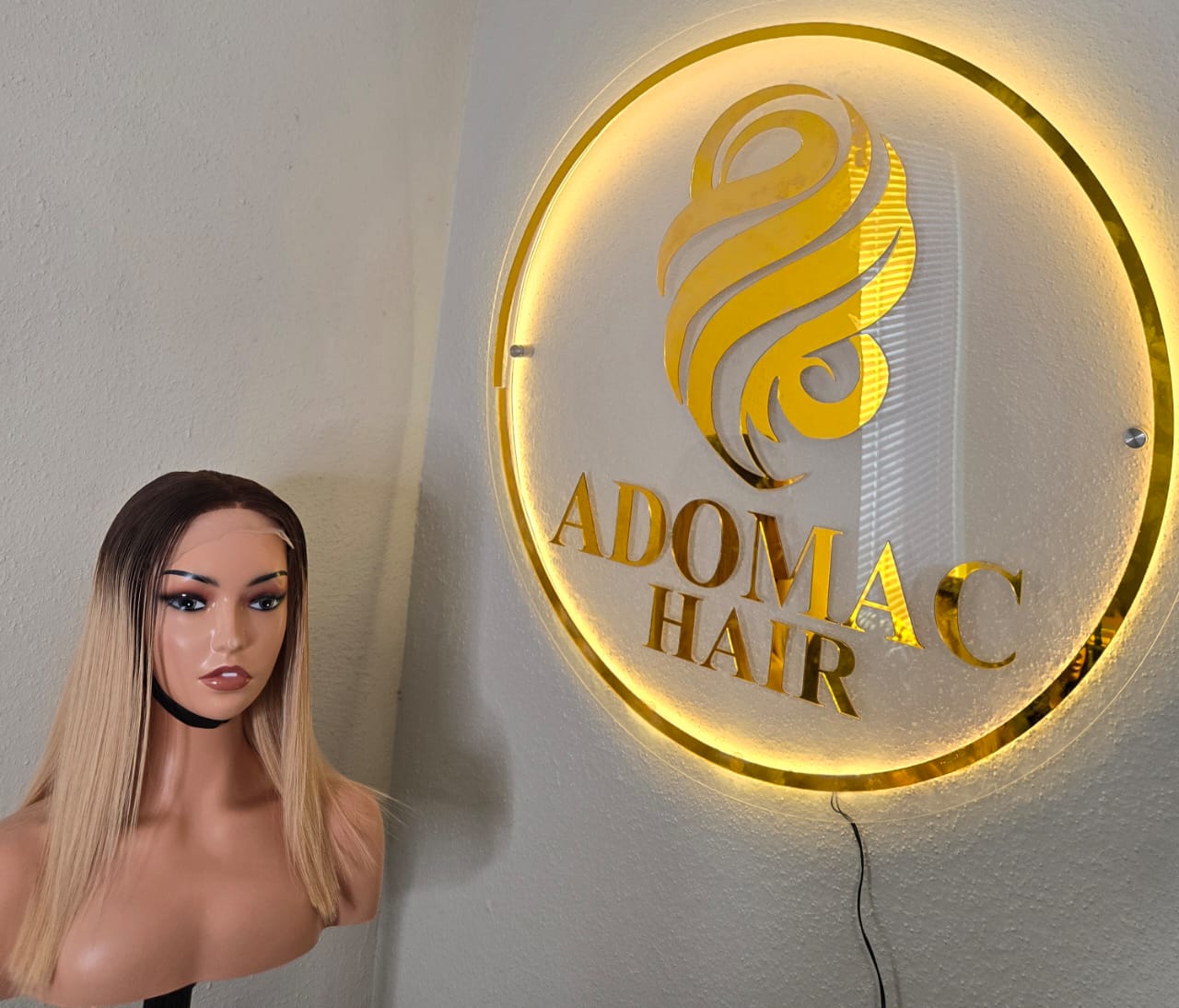 14" 5by5 SDD Vietnamese Bone Straight Human Hair Blonde Tone Colour Glueless wig - Affordable Luxury for Ladies - Image 3