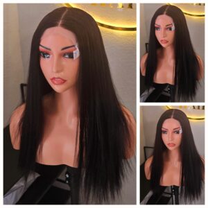 18" 5by5 SDD Bone Straight Human Hair Natural Colour Glueless wig - Affordable Luxury for Ladies