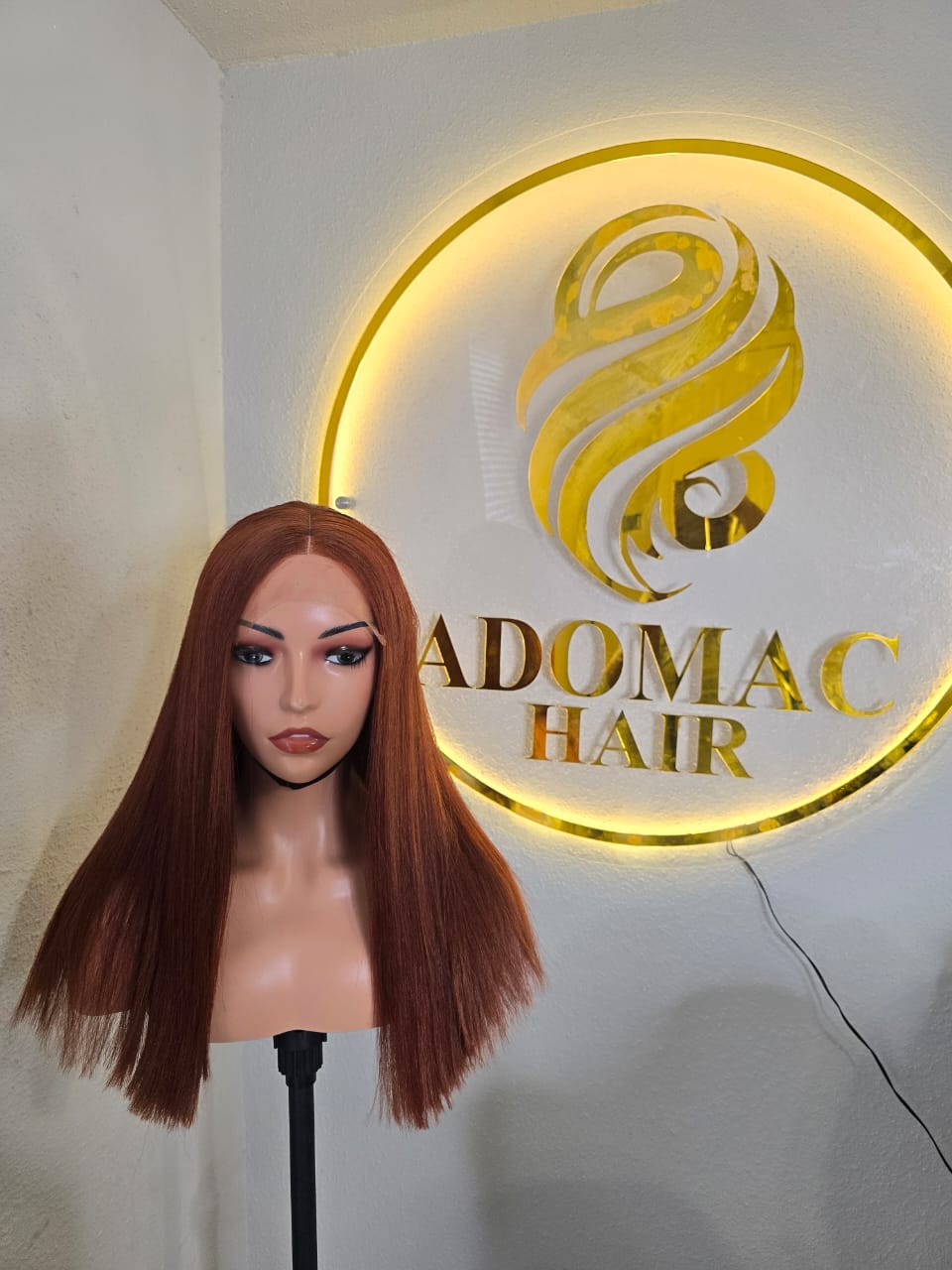 18" 5by5 SDD Vietmanese Bone Straight Human Hair Brown Colour Glueless wig - Affordable Luxury for Ladies - Image 3