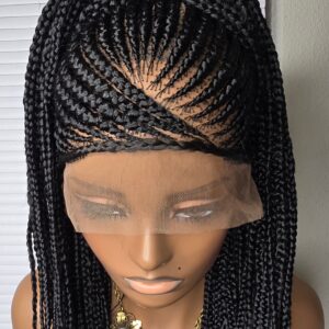 Black 36inches synthetic Braided wig Ponytail Style for Classic Ladies