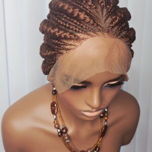 Brown Ponytail Synthetic Braided Wig for Classic Ladies with Natural Look Comfortable Fit Unisex Versatile and Easy to Maintain