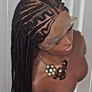 Black Alisha Keys Synthetic Braided Wig for Easy Styling with 360 full lace and Natural Look Unisex Lightweight and Versatile