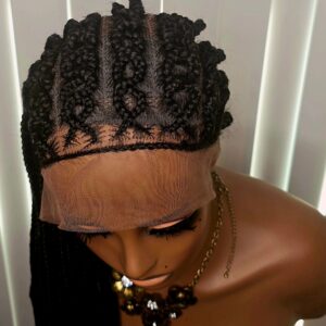 Adomac 040 Unisex Braided Wig - Simple Braided Style Hairpiece for Unspecified Uses