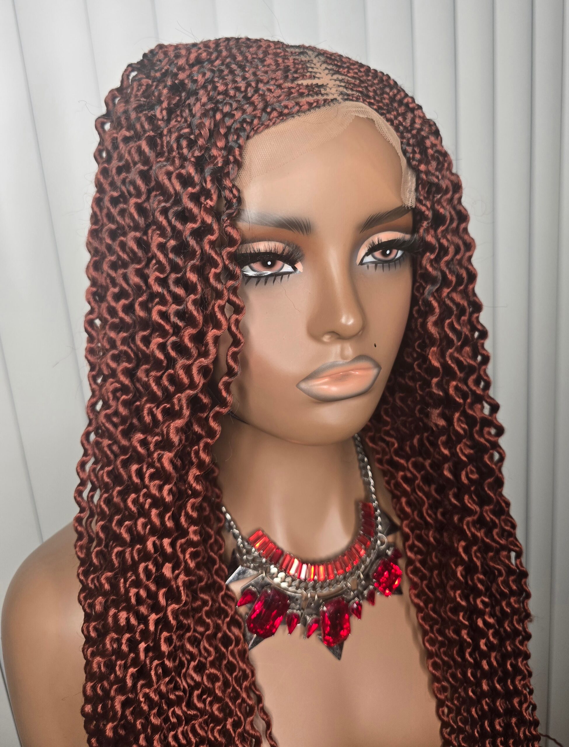 Classic Lady Watermelon Brown synthetic Braided Wig - Image 2