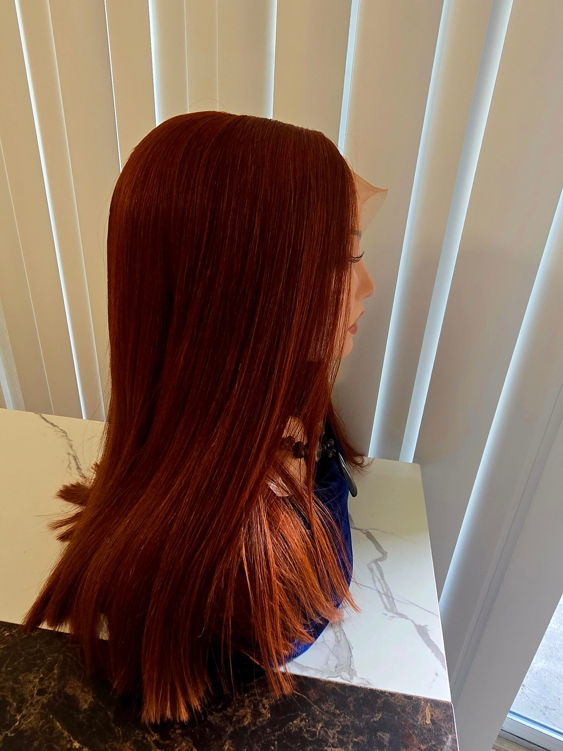 18" 5by5 SDD Vietmanese Bone Straight Human Hair Brown Colour Glueless wig - Affordable Luxury for Ladies - Image 2