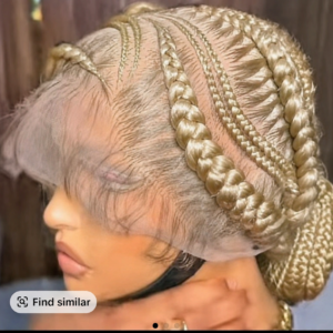 Packed Off-White Braided Wig – Luxury Handcrafted Braided Wig | Natural Hairline | Easy Styling | Glueless Ready-to-Wear Wig for Women