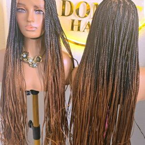 Elegant Brown Knotless bone straight Synthetic Braided Wig for classic ladies. Lightweight, comfortable, stylish, and easy to wear. Perfect for work, church, outings, parties, and special occasions. Enjoy a classy braided look without salon stress.