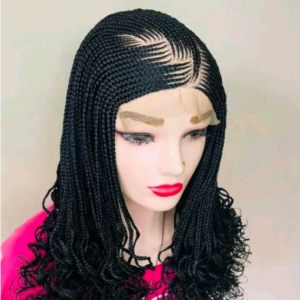 Adomac 055 Synthetic Braided Wig Unisex Easy Styling for Versatile Looks Natural Appearance Consistent Synthetic Material Distinctive Braided Design