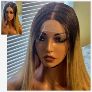 12" 2by6 SDD Vietnamese Bone Straight Human Hair Blonde Tone Colour Glueless wig - Affordable Luxury wig for Ladies