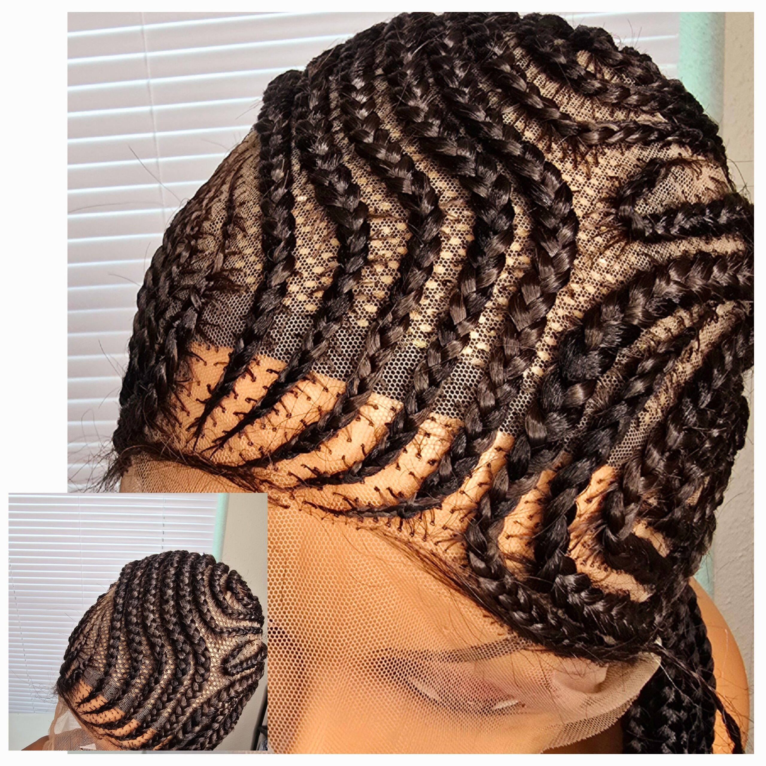 Brown 36inches 360 full lace Braided Wig 014 - Luxury Braided Wig Style with Easy Styling & Comfortable Design for a Distinctive Look - Image 3