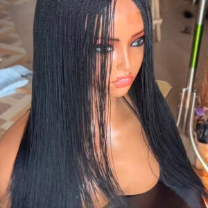 Adomac 15, 20,30 and 36 inches with 2by6 closure cap Black Micro Braids for Classic Ladies High-Quality Synthetic Hair Extensions for Natural Look Easy to Use and Maintain