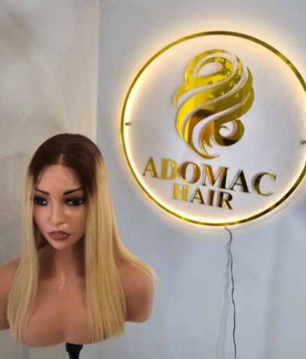 12" 2by6 SDD Vietnamese Bone Straight Human Hair Blonde Tone Colour Glueless wig - Affordable Luxury wig for Ladies - Image 2