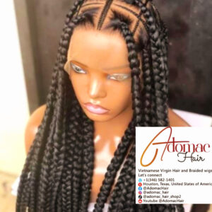 360 full lace Braided Wig 005 - Luxury Braided Wig Style with Easy Styling & Comfortable Design for a Distinctive Look