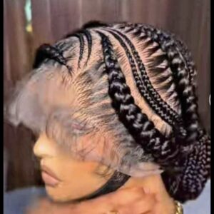 Packed Black Braided Wig 030- Luxury Braided Wig Style with Easy Styling & Comfortable Design for a Distinctive Look