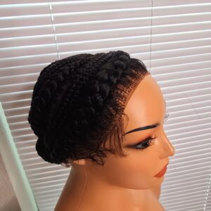 Black customised Braided Wig 011 - Luxury Braided Wig Style with Easy Styling & Comfortable Design for a Distinctive Look