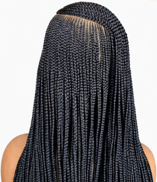 Black 36inches 360 full lace Braided Wig 006 - Luxury Braided Wig Style with Easy Styling & Comfortable Design for a Distinctive Look - Image 3